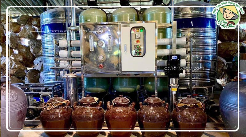 quy trình sản xuất rượu nước nóng