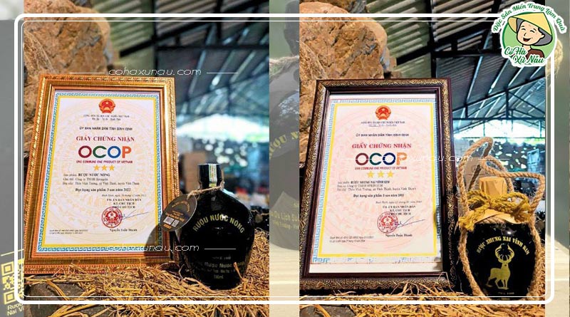 rượu nước nóng Vĩnh Thạnh đạt chuẩn ocop