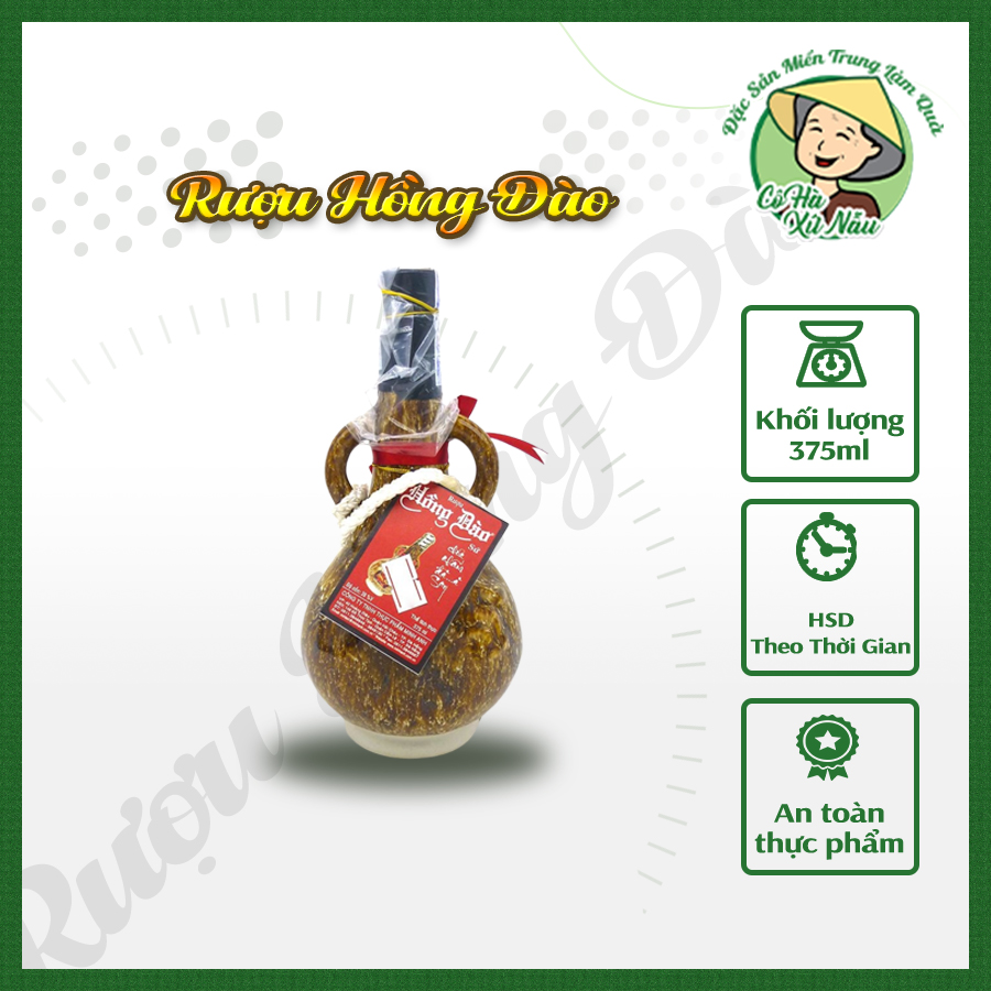 Rượu Hồng Đào Bình Sứ 375ml