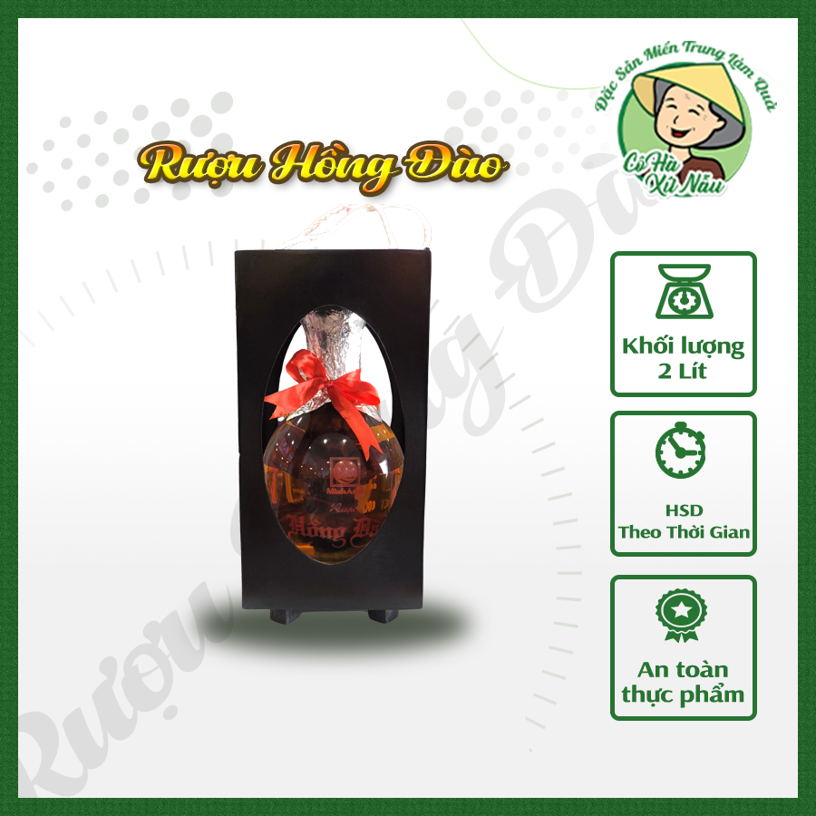 Rượu Hồng Đào Linh Chi Bình 2L